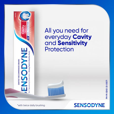 Sensodyne Cavity + Sensitivity 24H Dual Protection Toothpaste, 100g - Image 6