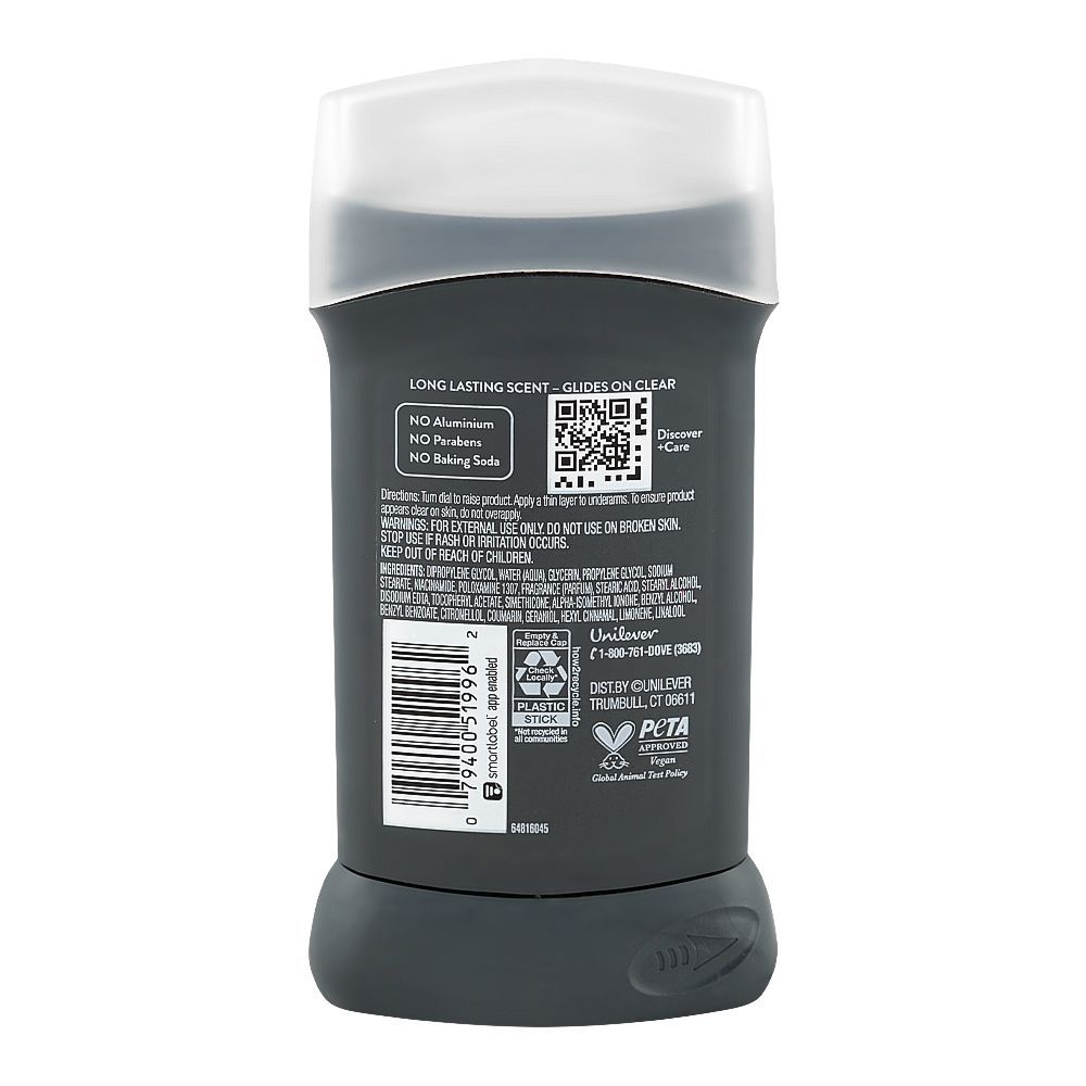 Dove Men+ Care Wild Eucalyptus 72H Deodorant Stick, Aluminum Free, 85g - Image 2