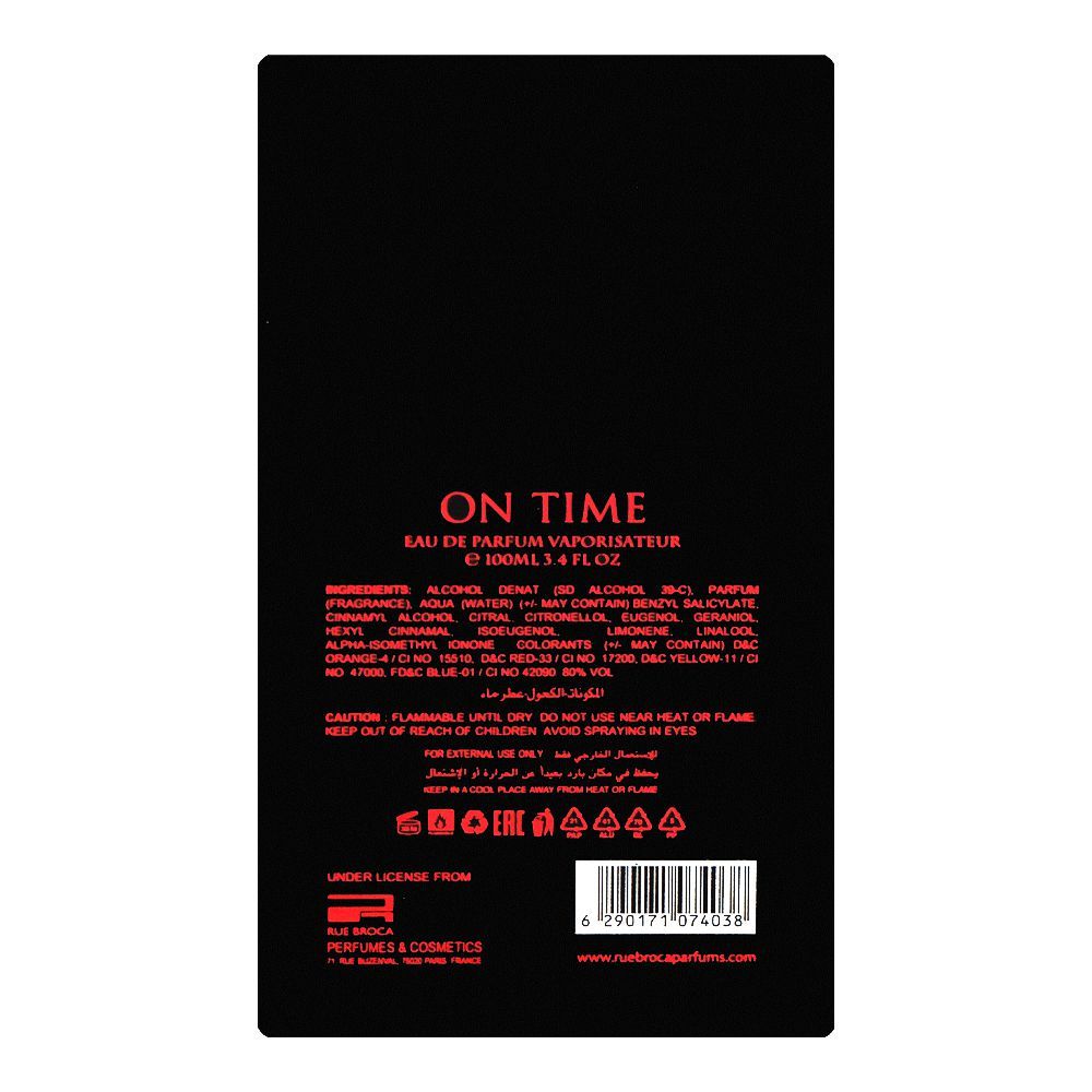 Rue Broca On Time Red, Eau De Parfum, For Women, 100ml - Image 3