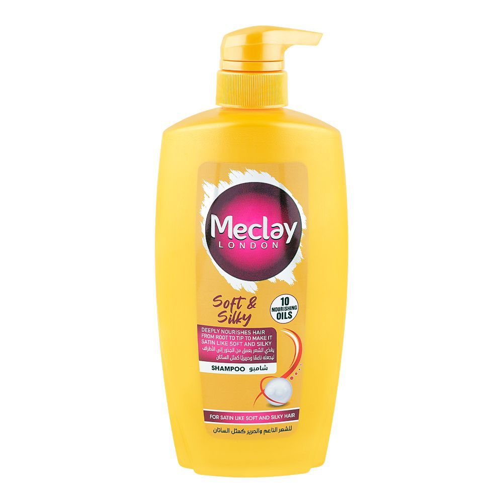 Meclay London 10 Nourishing Oils Soft & Silky Shampoo, For Soft & Silky Hair, 660ml - Main Image