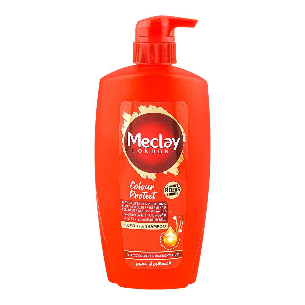 Meclay London Colour Protect UVA/UVB Filters & Biotin Shampoo, Sulfate Free, For Colour Protection, 660ml - Main Image