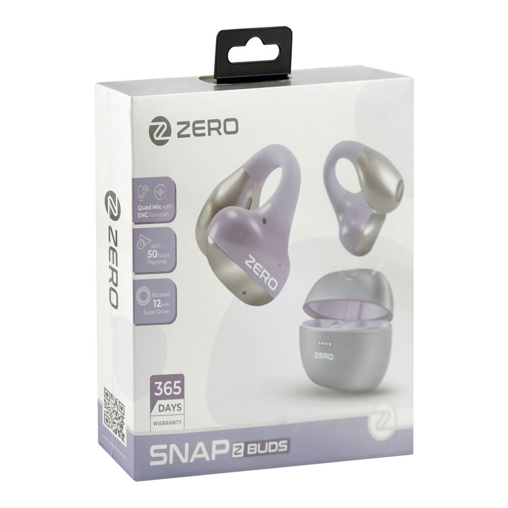 Zero Snap Z-Buds ENC Wireless Earbuds, Up to 7 Hours Play Time, IPX4 Water Resistant, Lavender haze - Image 4
