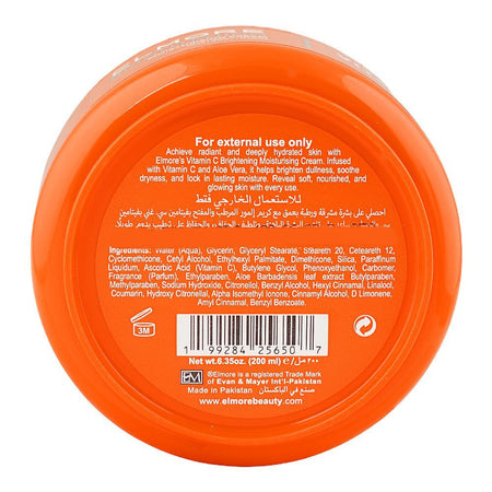 Elmore Brightening & Moisturizing Cream, Vitamin C & Aloe Vera, For Radiant Skin, 200ml - Image 2