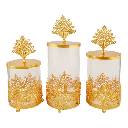 More & More Candy Jar, Golden, BA-15, 3-Pack - Main Image