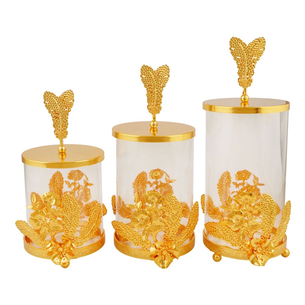 More & More Candy Jar, Golden, BA-17, 3-Pack - Main Image