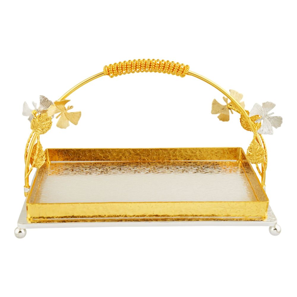 More & More Rectangular Platter, Small, Golden/Silver, BA-71 - Image 2