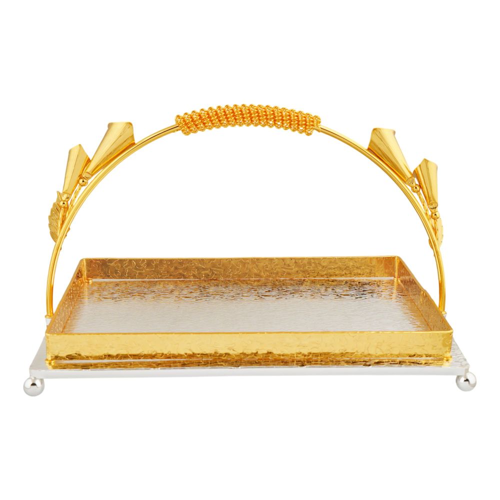 More & More Rectangular Platter, Small, Golden/Silver, BA-80 - Image 3