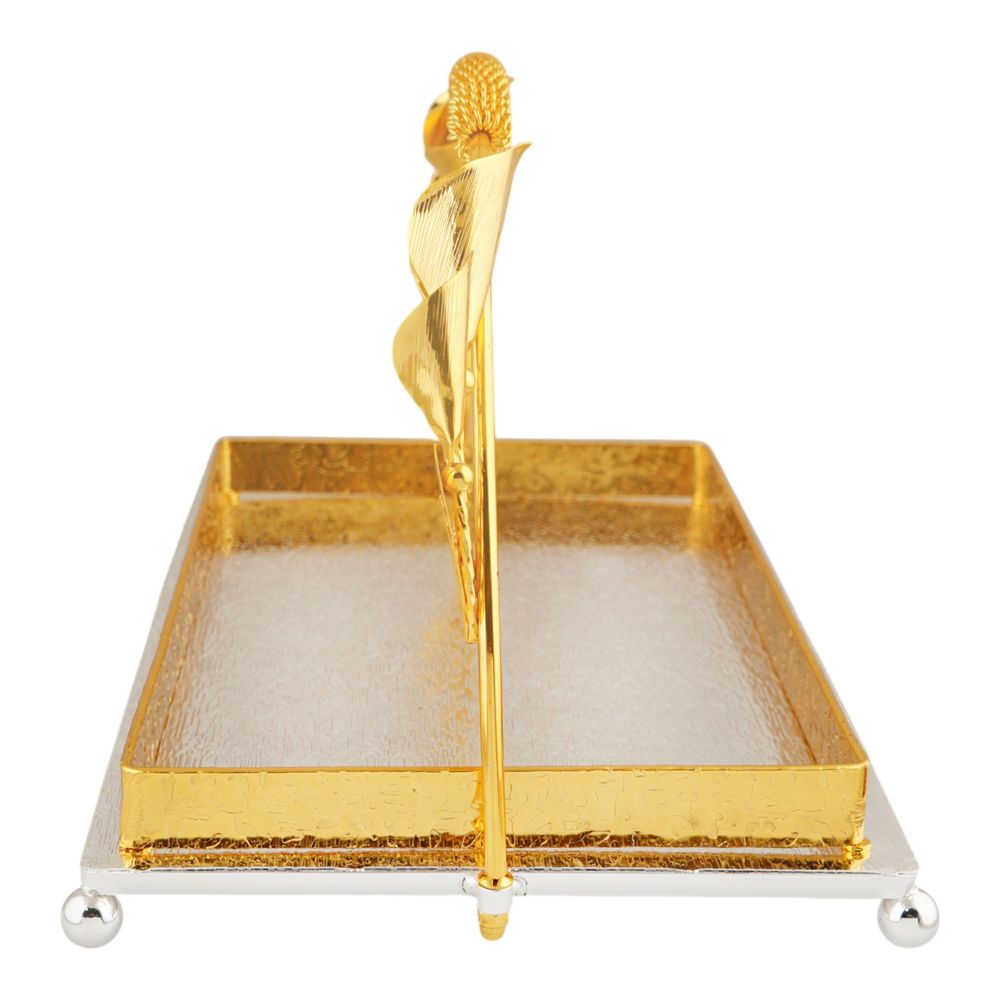 More & More Rectangular Platter, Small, Golden/Silver, BA-80 - Image 4