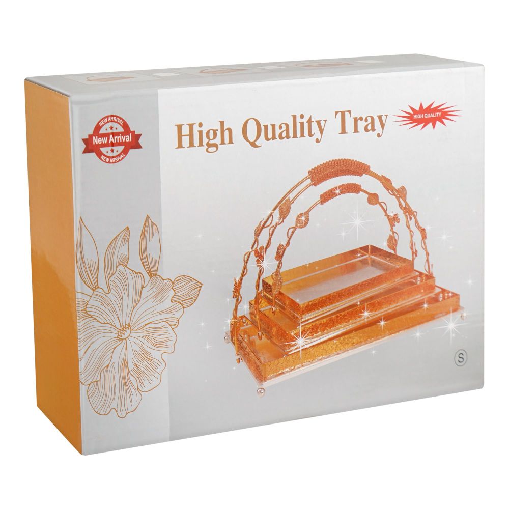 More & More Rectangular Platter, Small, Golden/Silver, BA-80 - Image 5