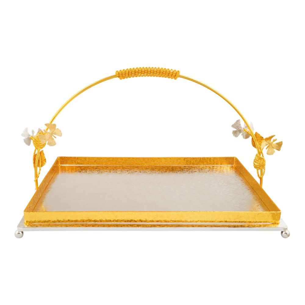 More & More Rectangular Platter, Large, Golden/Silver, BA-73 - Image 2