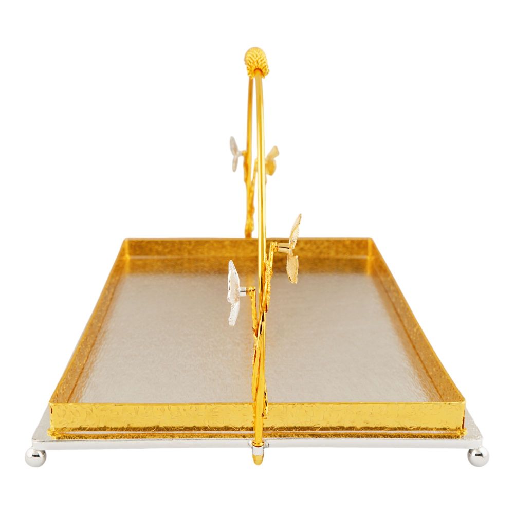 More & More Rectangular Platter, Large, Golden/Silver, BA-73 - Image 3