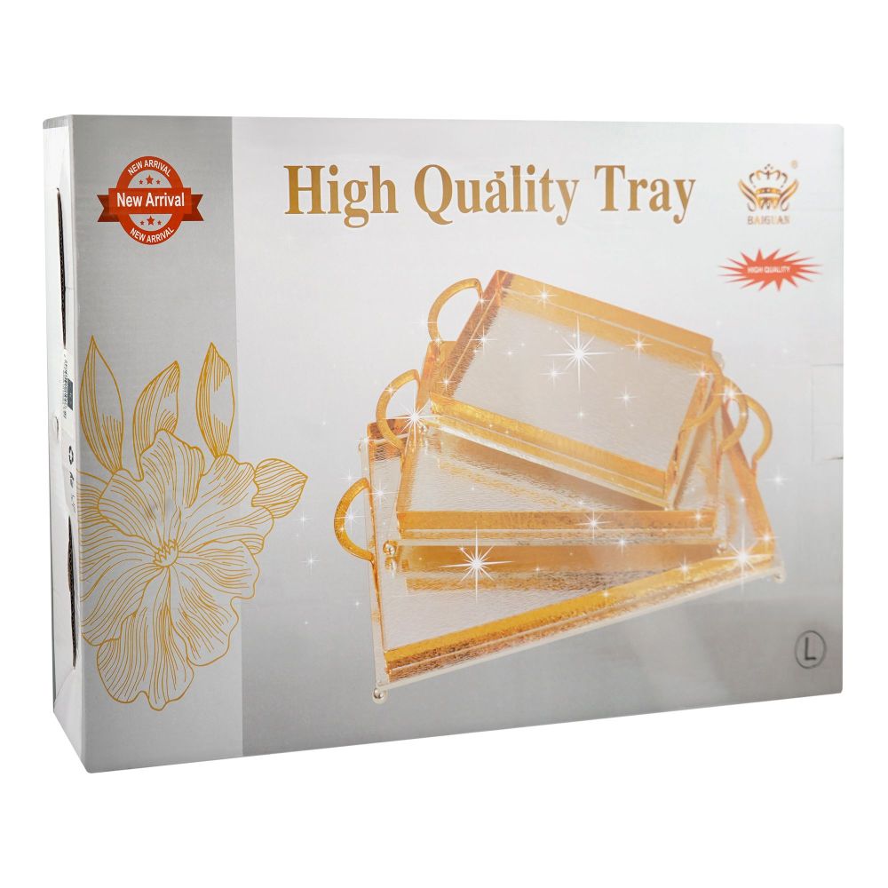 More & More Rectangular Platter, Large, Golden/Silver, BA-73 - Image 5