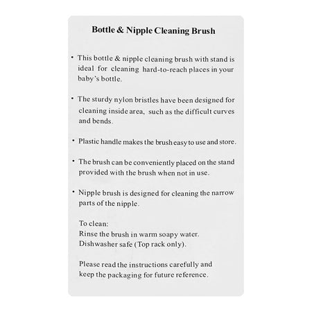 Baby World Bottle & Nipple Cleaning Brush, BPA Free, Non-Toxic, Orange, BW7374 - Image 3