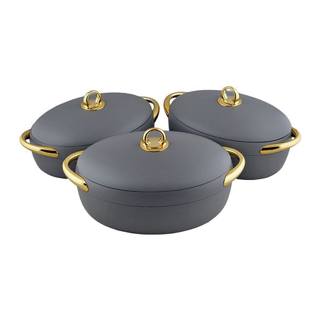 More & More Hotpot Set, Grey, EC915, 2 + 2.5 + 3 Liters, 3-Pack - Main Image