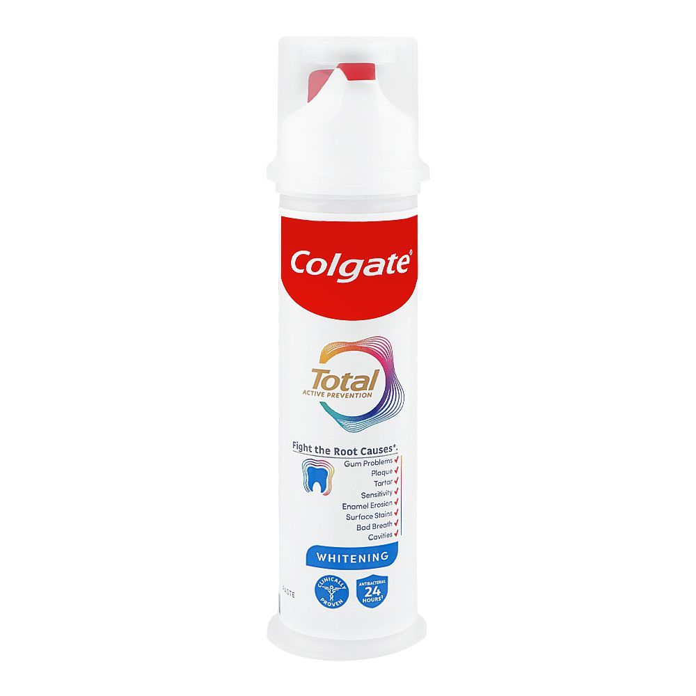 Colgate Total Active Prevention Whitening Toothpaste Pump, 100ml - Main Image