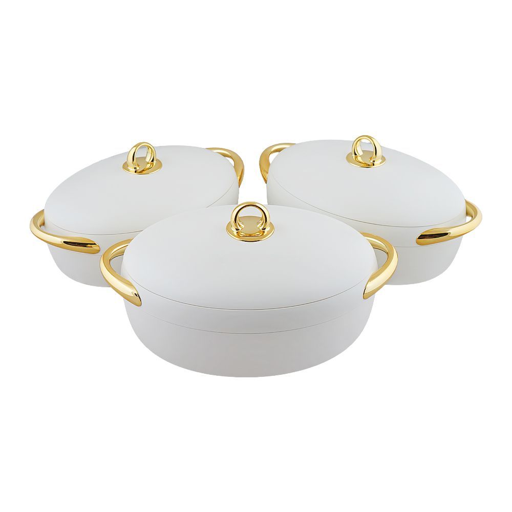 More & More Hotpot Set, White, EC915, 2 + 2.5 + 3 Liters, 3-Pack - Main Image
