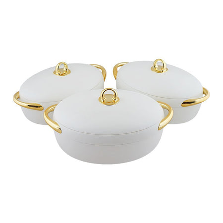 More & More Hotpot Set, White, EC915, 2 + 2.5 + 3 Liters, 3-Pack - Main Image