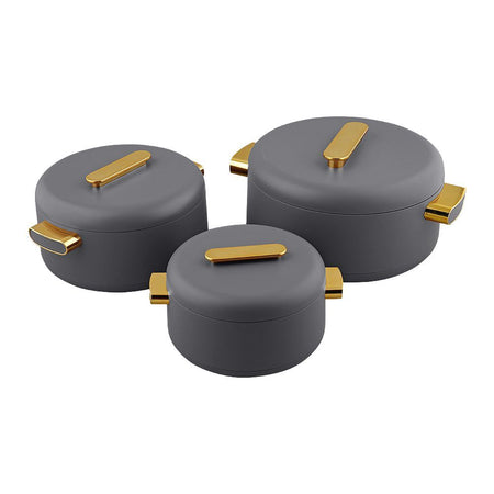 More & More Hotpot Set, Grey, E89135G, 1 + 2 + 3.5 Liters, 3-Pack - Main Image