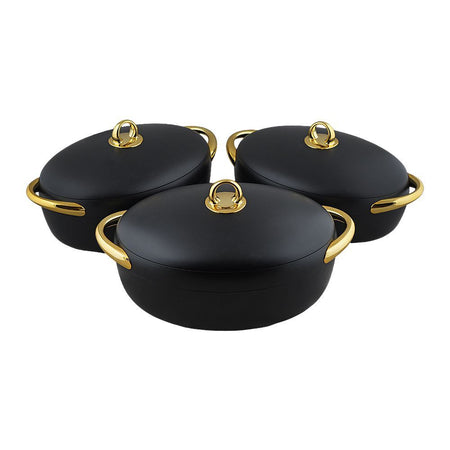 More & More Hotpot Set, Black, EC915, 2 + 2.5 + 3 Liters, 3-Pack - Main Image
