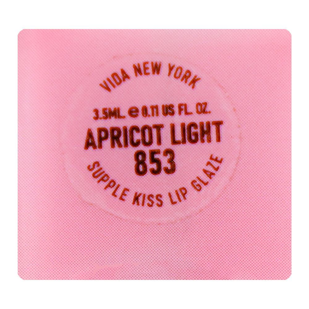 Vi'da New York Supple Kiss Lip Glaze, 853 Apricot Light, 3.5ml - Image 8