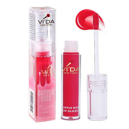 Vi'da New York Supple Kiss Lip Glaze, 602 Cherry Pop, 3.5ml - Image 4