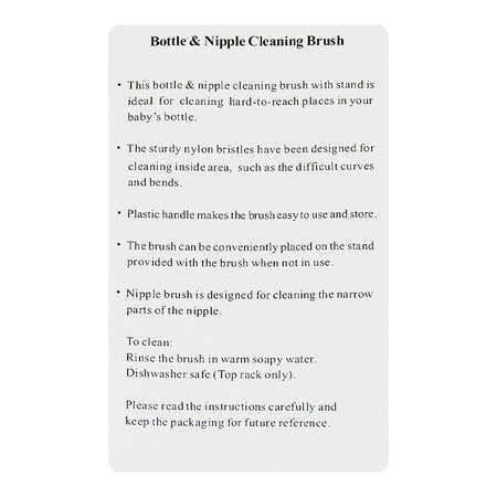 Baby World Bottle & Nipple Cleaning Brush, BPA Free, Non-Toxic, Orange, BW7375 - Image 3