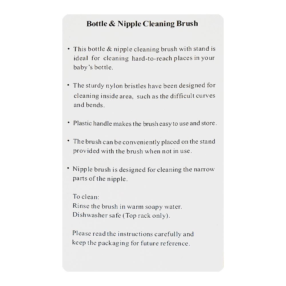 Baby World Bottle & Nipple Cleaning Brush, BPA Free, Non-Toxic, Orange, BW7375 - Image 3