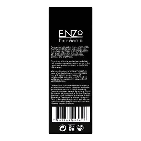 Enzo In-Salon Brazilian Keratin Cure Argan Hair Oil, Keratin, Provitamin B5, For All Types Of Hair, 60ml - Image 2