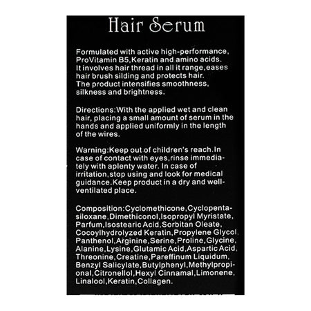 Enzo In-Salon Brazilian Keratin Cure Argan Hair Oil, Keratin, Provitamin B5, For All Types Of Hair, 60ml - Image 3