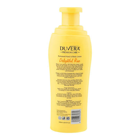 Duvera Delightful Rose Perfumed Hand & Body Lotion, Vitamin E & Niacinamide, For Smooth Skin, 250ml - Image 2