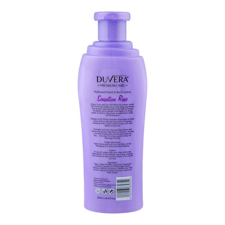 Duvera Sensation Rose Perfumed Hand & Body Lotion, Vitamin E & Niacinamide, For Nourished Skin, 250ml - Image 2