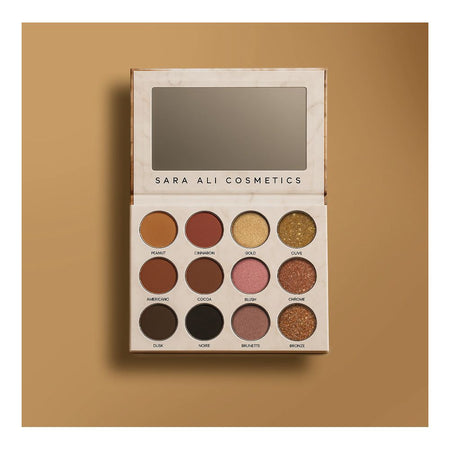 Sara Ali Brown Glazed Eyeshadow And Pressed Pigment Palette, 12-Pack - Main Image