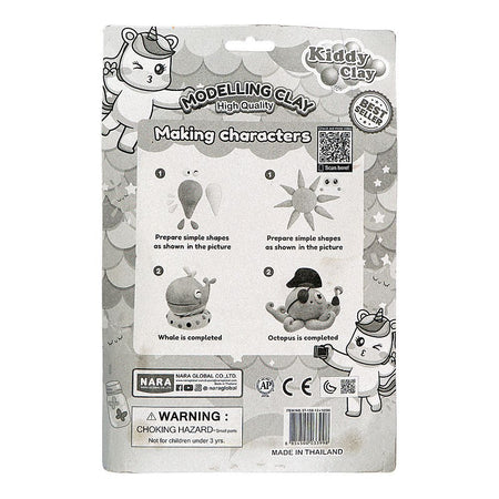 Kiddy Clay Modeling Clay, Gluten Free, Non-Toxic, 3 Years+ ST-150-12+10SM, 150g - Image 2