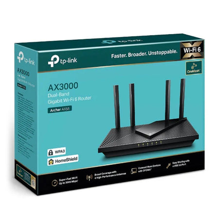 TP-Link AX3000 Dual-Band Wi-Fi 6 Router, 574 Mbps, 4 X Antennas, Archer AX55 - Image 3