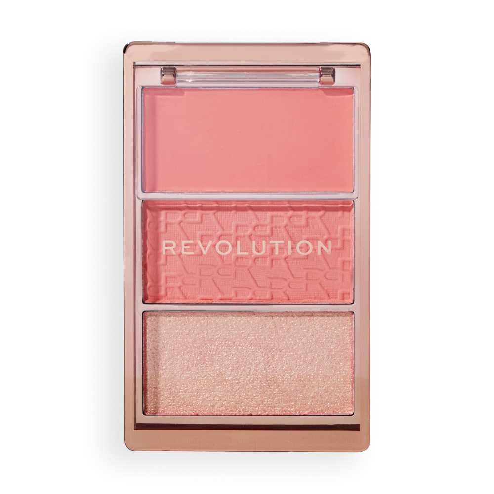 Makeup Revolution 3-In-1 Blush Icon Palette, Authentic Peach - Main Image