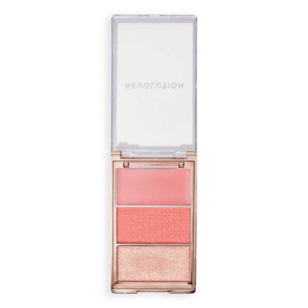 Makeup Revolution 3-In-1 Blush Icon Palette, Authentic Peach - Image 8