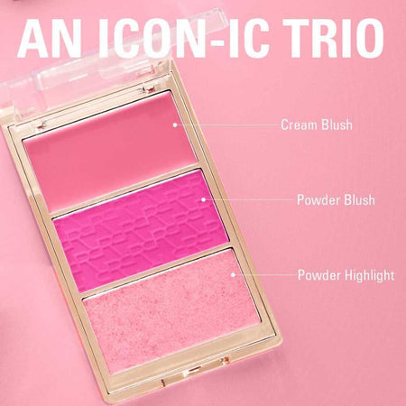Makeup Revolution 3-In-1 Blush Icon Palette, My Cherry Truth - Image 5