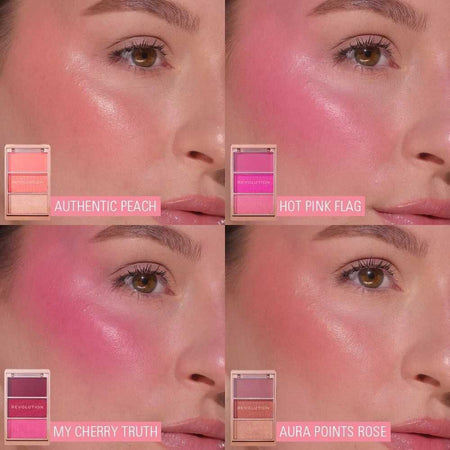 Makeup Revolution 3-In-1 Blush Icon Palette, My Cherry Truth - Image 6