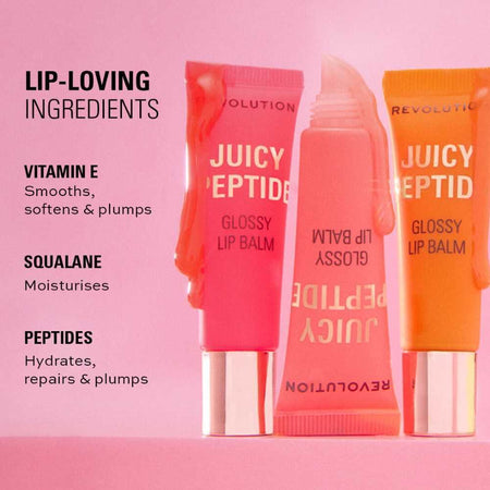 Makeup Revolution Juicy Peptide Lip Balm, Guava Rum Punch Coral, 8ml - Image 4