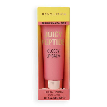 Makeup Revolution Juicy Peptide Lip Balm, Shimmer Mai Tai Pink, 8ml - Image 2