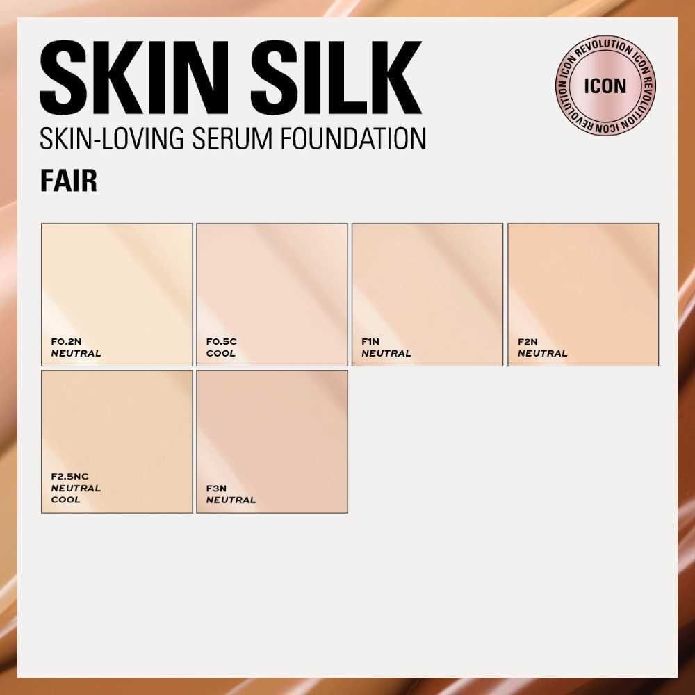 Makeup Revolution Skin Silk Serum Foundation, F3N, 23ml - Image 3