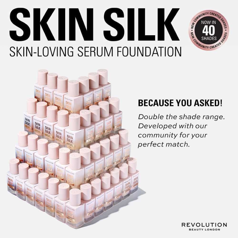 Makeup Revolution Skin Silk Serum Foundation, F3N, 23ml - Image 8