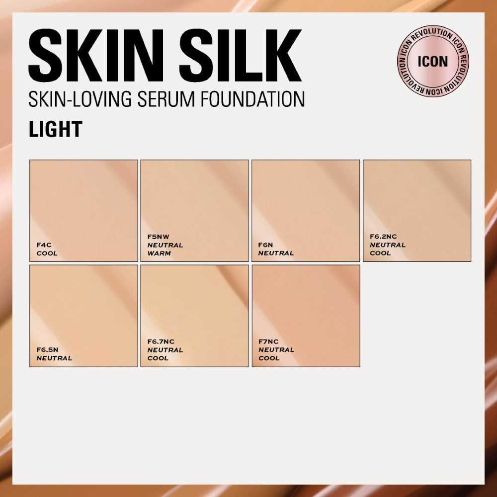 Makeup Revolution Skin Silk Serum Foundation, F4C, 23ml - Image 3