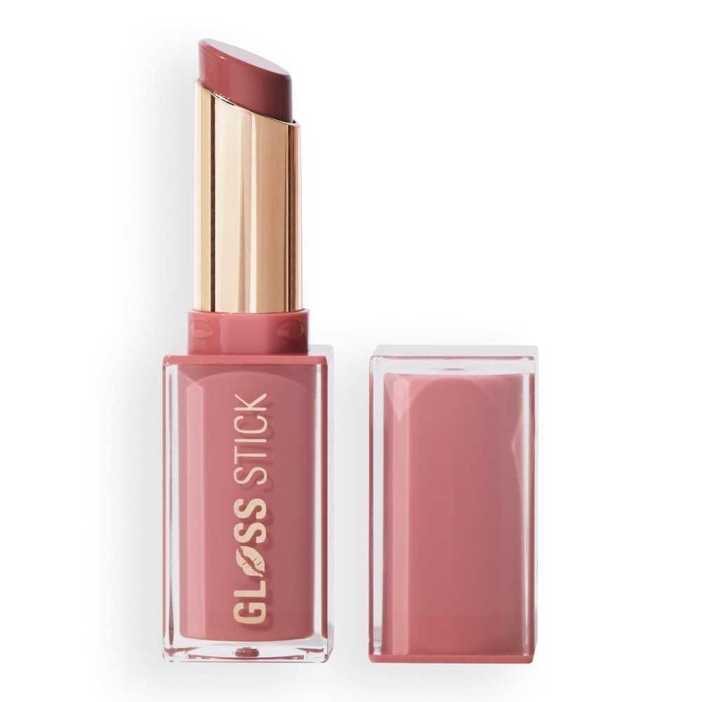 Makeup Revolution Pout Lip Gloss Stick, Vegan, Hyaluronic Acid, Vitamin E, Sweet Rose - Main Image