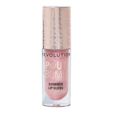 Makeup Revolution Pout Bomb Shimmer Lip Gloss, Shine Pink - Image 2