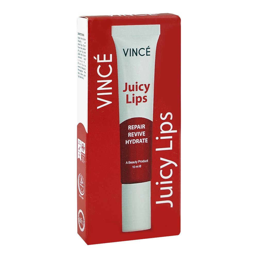 Vince Juicy Lips Repair Revive Hydrate, Jojoba Seed Oil, Shea Butter, 10ml - Main Image