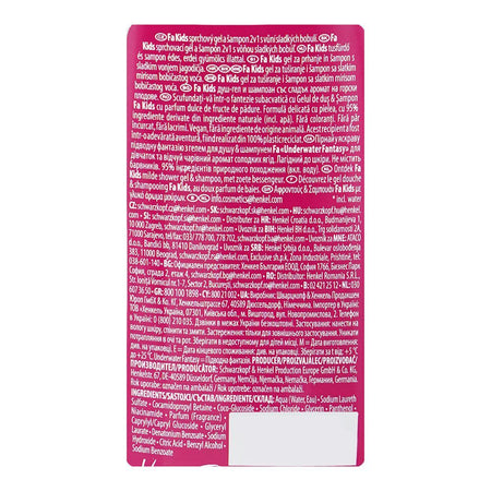 Fa Kids Underwater Fantasy Sweet Berry Scent Shower Gel & Shampoo, Tangles & Tear Free, 250ml - Image 3