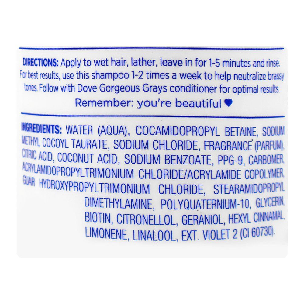 Dove Love Your Silver Gorgeous Grays Purple Shampoo, Sulfate Free, 400ml - Image 3