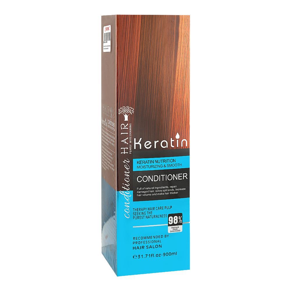 Keratin Nutrition Keratin Moisturizing & Smooth Conditioner, Vitamin C & E, For Damaged Hair, 900ml - Image 2