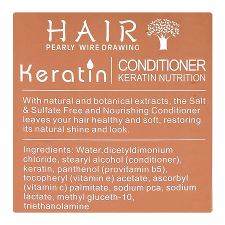 Keratin Nutrition Keratin Moisturizing & Smooth Conditioner, Vitamin C & E, For Damaged Hair, 900ml - Image 4